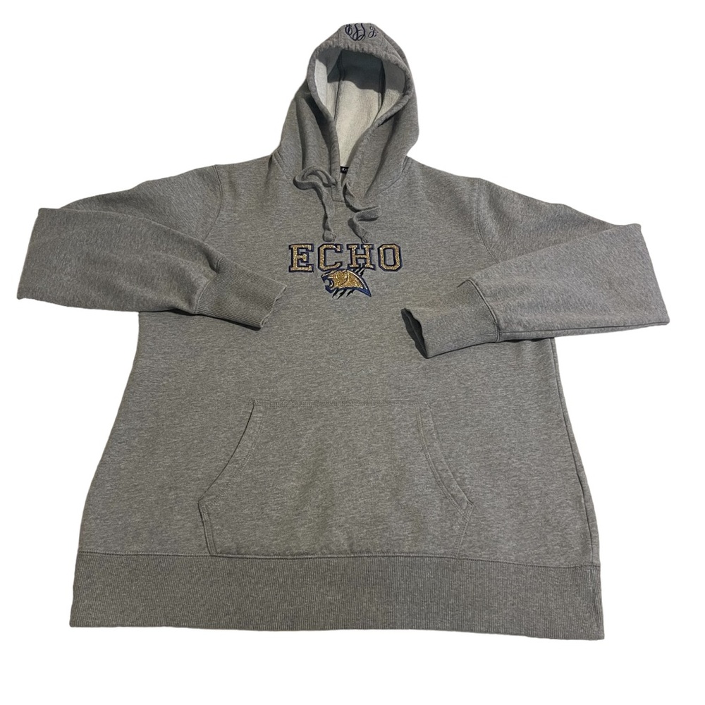 Sport-Tek Hoodie Women XL Gray Pullover Sweatshirt Heavyweight Casual Drawstring